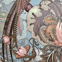 Duckegg Blue Artistic Patterned Wallpaper by British Wallpaper Designer, Becca Who