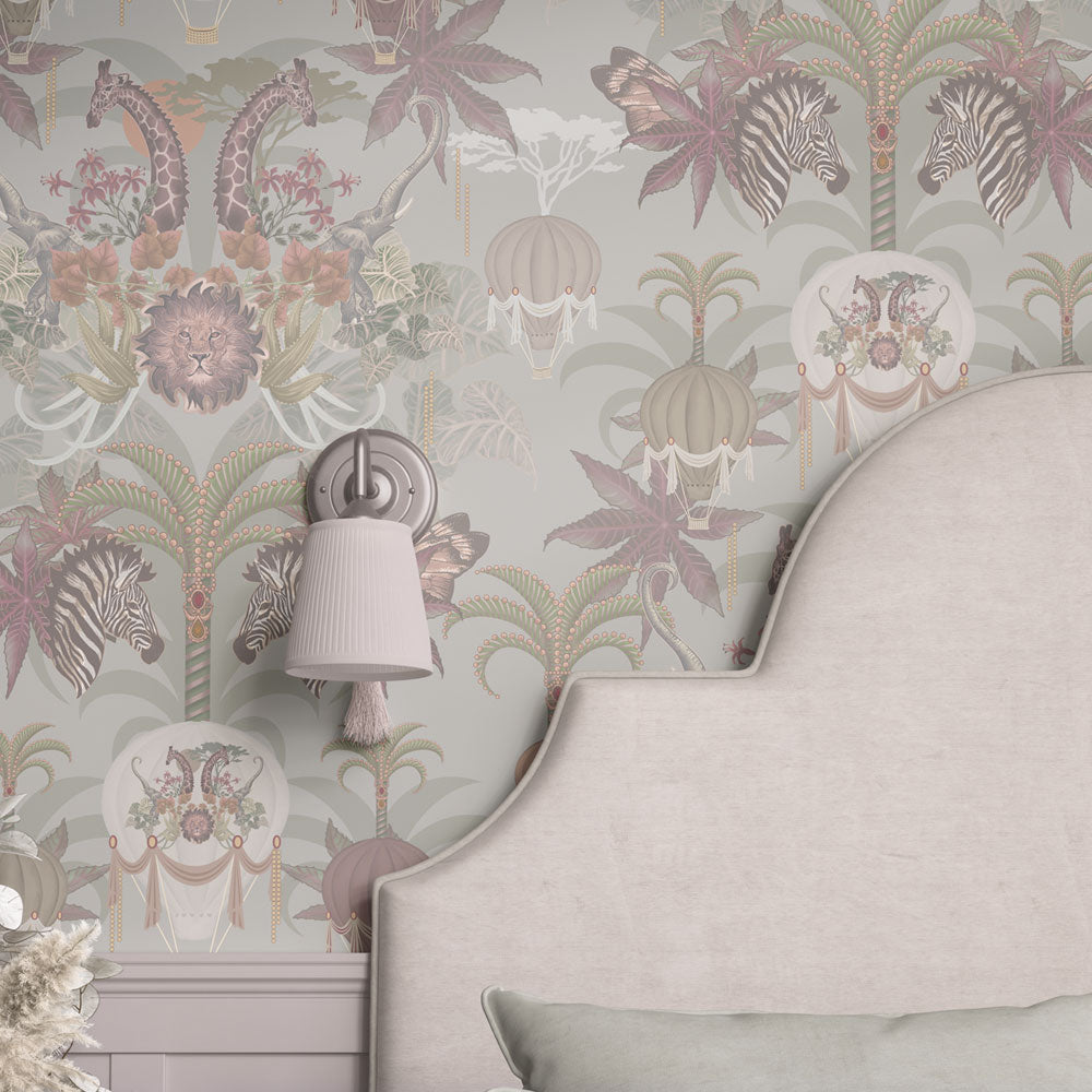 Pale Natural Statement Wallpaper decor by Becca Who