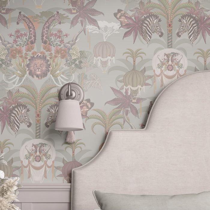 Pale Natural Statement Wallpaper decor by Becca Who