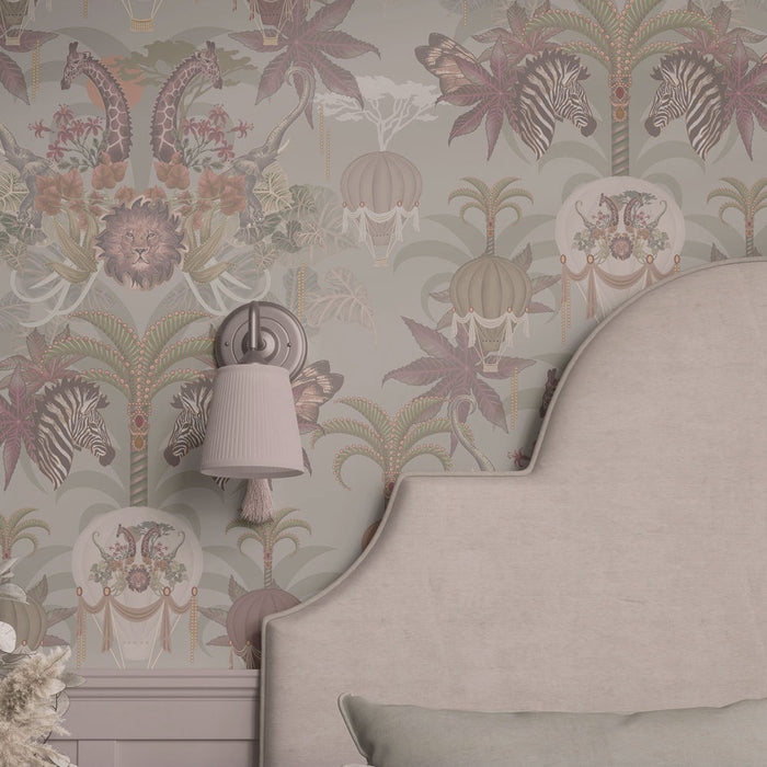 Pale Natural Statement Wallpaper decor by Becca Who