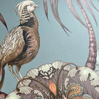 Parade Of Plumes in Duck Egg | Bold Statement Wallpaper in Blue