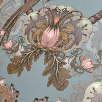 Duckegg Blue Elegant Patterned Wallpaper by British Wallpaper Designer, Becca Who