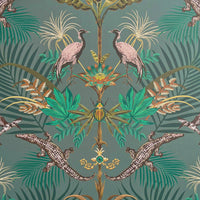 Bold Teal Statement Wallpaper by UK Designer, Becca Who 