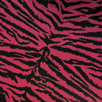 Ruby Pink Red Animal Print Designer Velvet Tiger Furnishing Fabric by Becca Who