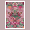 Pink African Animals Quality Wall Art Print by Designer, Becca Who