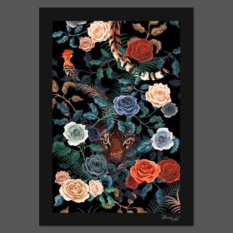 Bengal Rose Garden in Fierce | Art Print