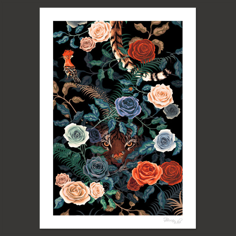 Bengal Rose Garden in Fierce | Art Print