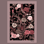 Bengal Rose Garden in Dusky Pink | Wall Art Print