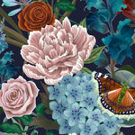 Flowerbed in Blue & Blush | Art Print