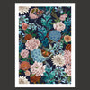 Flowerbed in Blue & Blush | Art Print