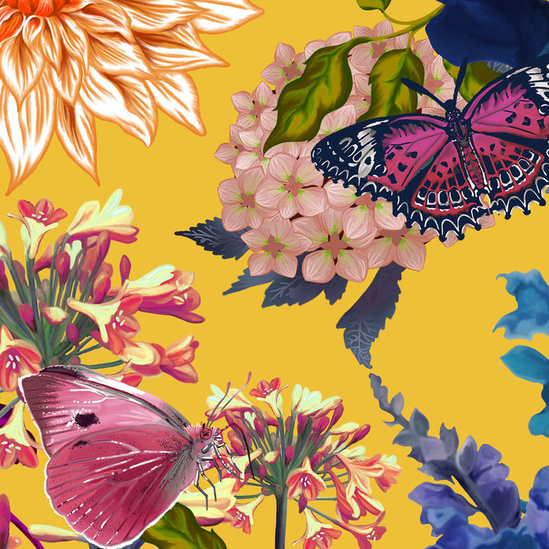 Flowerbed in Yellow | Floral Wall Art Print