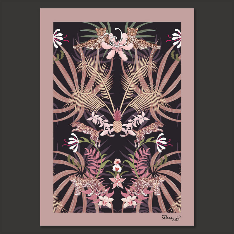 Leopard Luxe in Blush & Black | Art Print