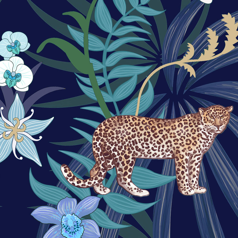 Leopard Luxe in Navy & Gold | Art Print