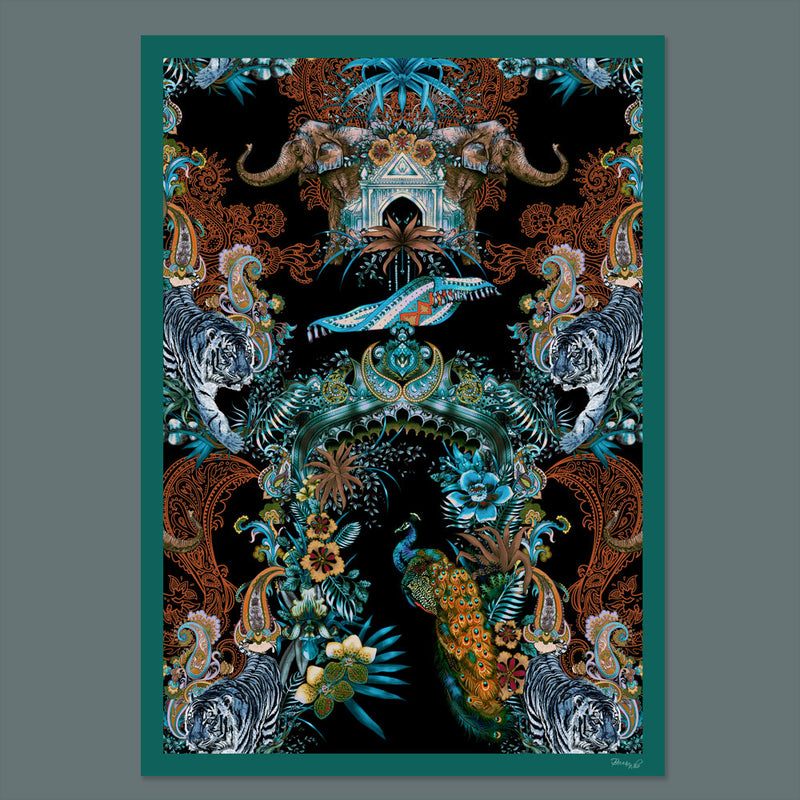 Magic Of India in Sariska Black | Wall Art Print