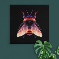 Becca Who Wall Art Canvas Dark decor Ideas Large Bumble Bee on Black