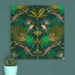 Becca Who Wall Art Canvas Print Decor Ideas Crocodiles in Green