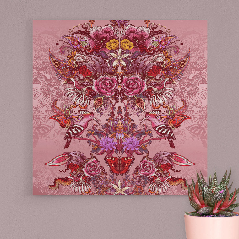 Becca Who Canvas Wall Art Print Pink Floral Home Decor Ideas