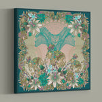 Becca Who Canvas Wall Art Print Elephants and Owl in Green