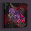 Becca Who Canvas Wall Art Print Snakes and Floral in Purple and Black