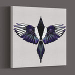 Becca Who Canvas Wall Art Print Magpie on Soft Grey