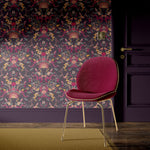 Aviana Wallpaper in Damson Purple by Becca Who