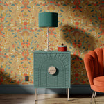 Aviana Wallpaper in Yellow Mustard Honey by Becca Who