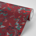 Aviana Wallpaper in Ruby Red by Becca Who