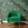 Crocodilia in River Teal | Bold Patterned Wallpaper