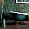 Crocodilia in River Teal | Bold Patterned Wallpaper