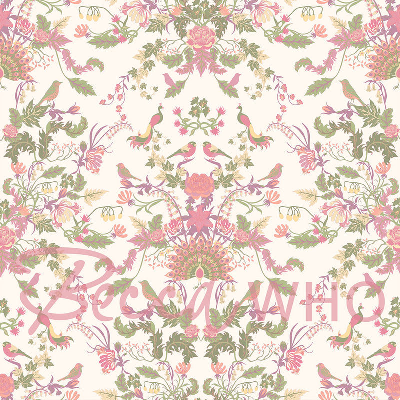 Aviana Wallpaper in Bouquet Pastel by Becca Who