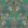 Crocodilia in River Teal | Bold Patterned Wallpaper
