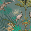 Crocodilia in River Teal | Bold Patterned Wallpaper