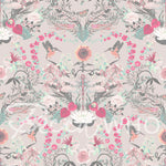 Garden Treasures in Pink Pearl | English Country Floral Wallpaper