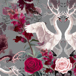 Swan Song in Masquerade | Luxury Designer Wallpaper