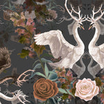 Swan Song Luxury Dark Wallpaper by Designer Becca Who