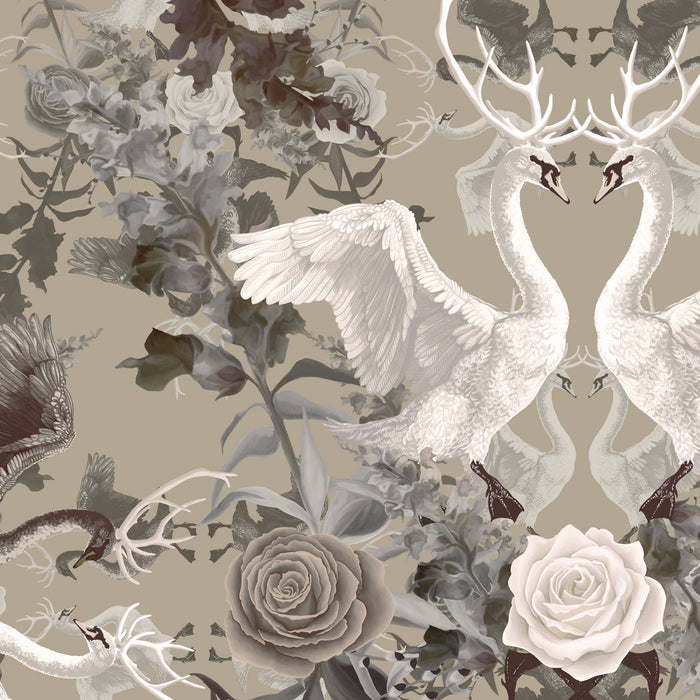Swan Song in Taffeta | Wallpaper Sample