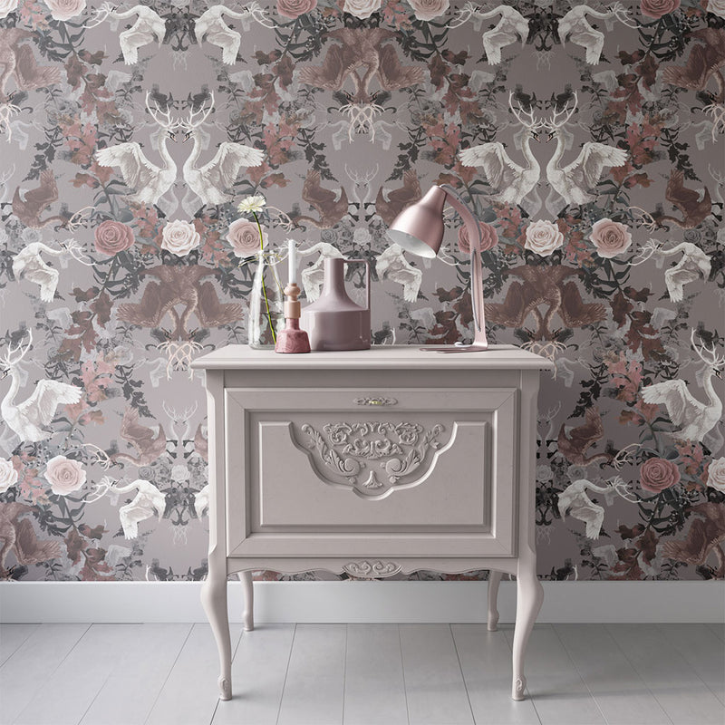 Swan Song in Ballerina | Designer Wallpaper