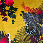 Forbidden Fruit in Ochre | Velvet Fabric Sample