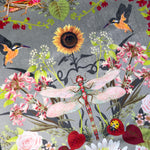 Garden Treasures in Spring | Velvet Fabric Sample