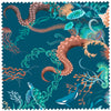 Ocean Treasures in Blue Bay | Velvet Fabric Sample