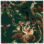 Serpentwined in Forest | Non FR | 1 Half Metre Velvet Fabric