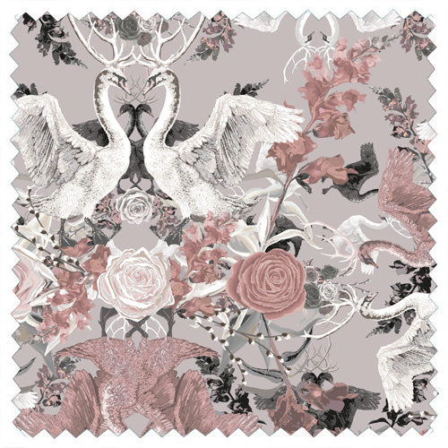 Swan Song in Ballerina Pink | Velvet Fabric Sample
