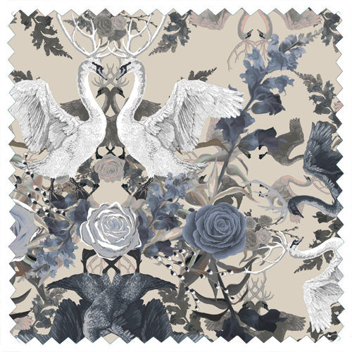 Swan Song in Daydream | Velvet Fabric Sample