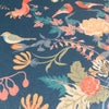 Becca Who Fabric Aviana in Blue Wildflowers Birds Floral