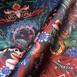 Amazon Trip in Midnight | Blue Jungle Print Velvet Fabric