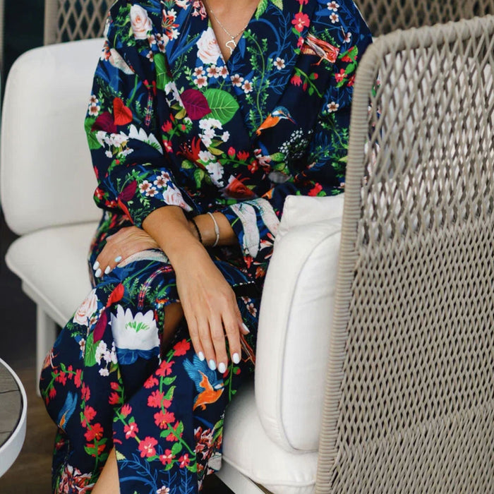 Soft, Comfortable Lightweight Women's Patterned Dressing Gown by Designer, Becca Who