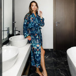 Becca Who Fabric Designer Ocean Blue Spa Dressing Gown