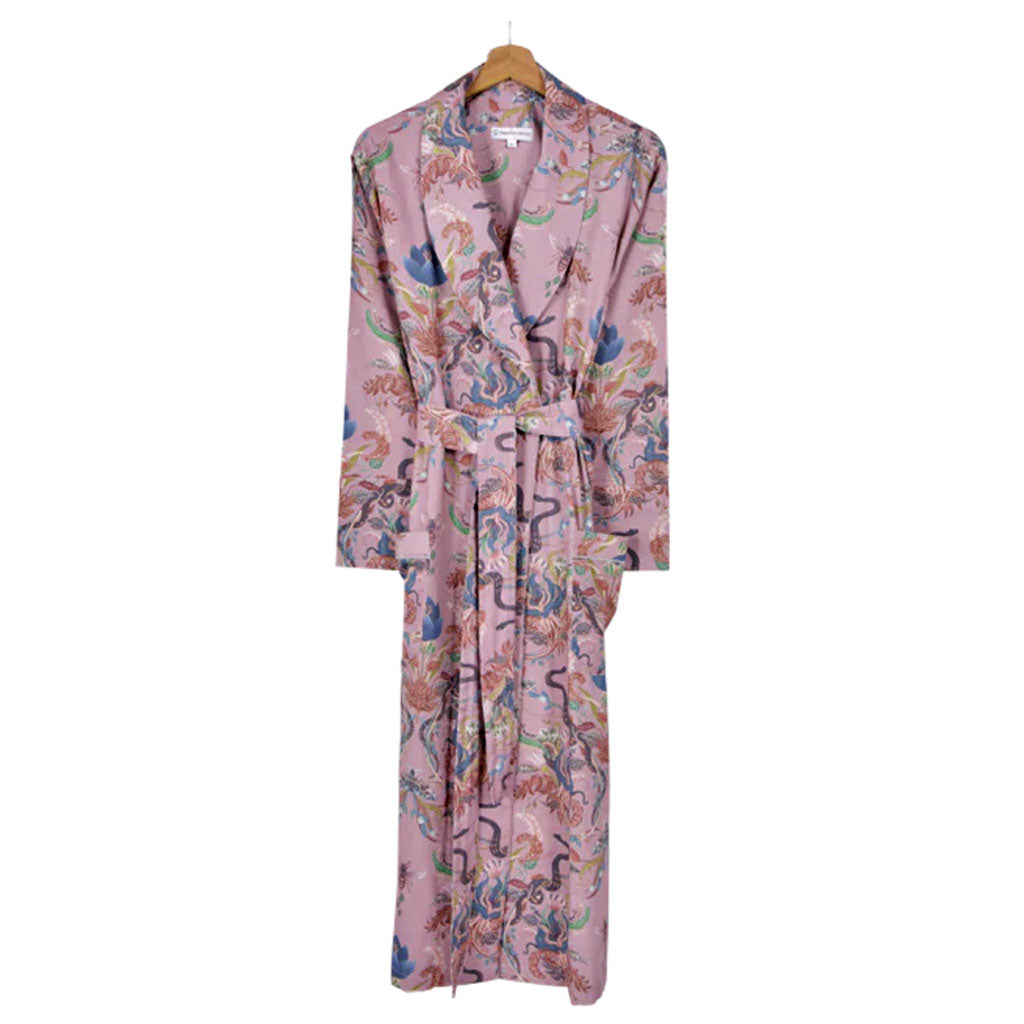 Dusky pink dressing clearance gown