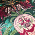Balloon Safari in Emerald | Velvet Fabric Sample