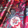 Designer Fabric in Claret and Pink with African Safari Print by Becca Who